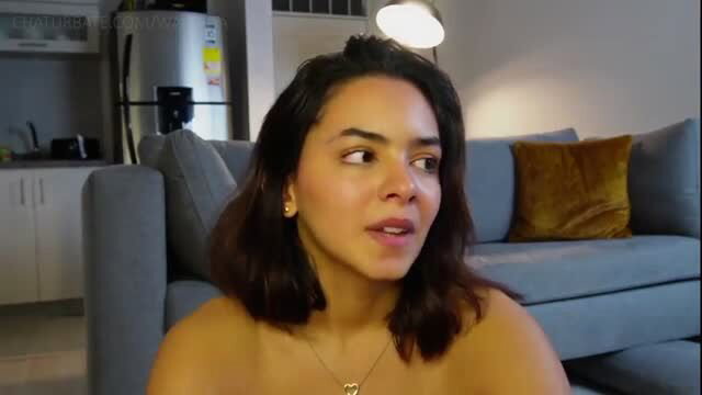 Walesita topless amateur closeup, perky tits and necklace tease