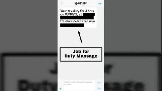 Indian viral MMS sex duty job massage text screenshot