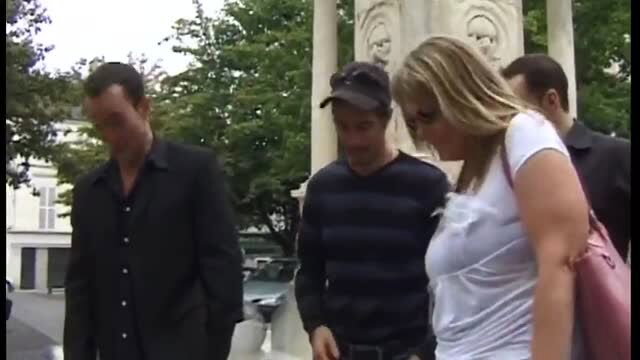 Brigitte Berthet blonde MILF with guys outdoors, wild fisting threesome tease