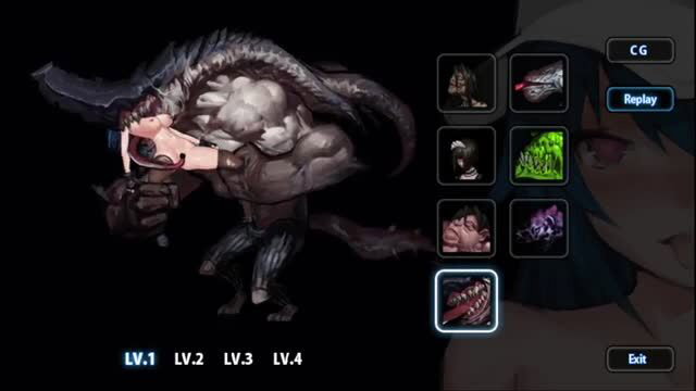 Monster beast rapes anime girl in hentai game CG gallery scene