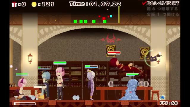Anime sakubus monster girls orgy battle in tavern, pixel art eroge hentai