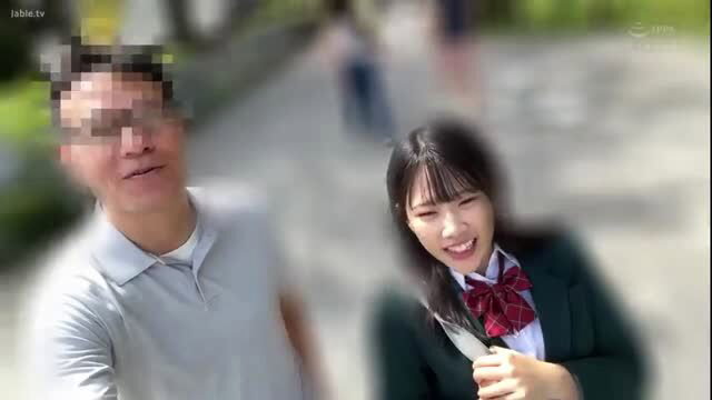 Yuno Sakura schoolgirl uniform top open, perky tits exposed closeup