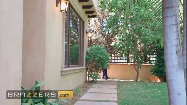 Kayley Gunner outdoors at Brazzers mansion poolside