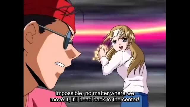 Anime JAV couple in dramatic scene, blonde girl with sparkles, red hat man