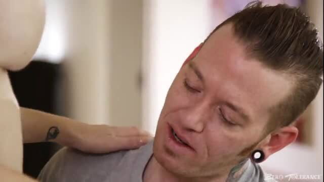 Johnny Goodluck deepthroats huge cock in Zero Tolerance scene