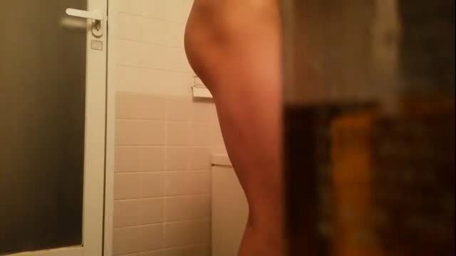 Withremon's curvy nude ass in bathroom, Voyeur Horny High School Boy