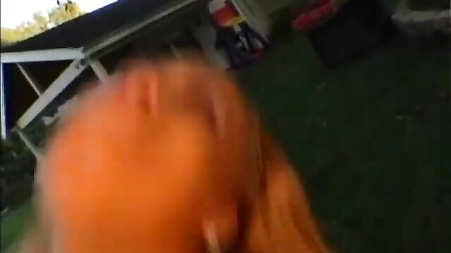 Melrose Foxxx closeup orange pumpkin mask outdoor Nat Turnher