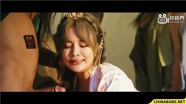 Asian queen in white dress fucked closeup by man in JAV wife scene