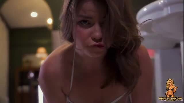 Julia Morozzi in white lingerie, seductive bathroom closeup