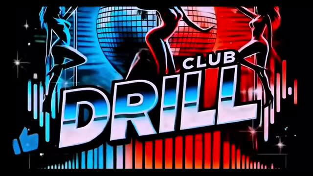 Club Drill adult poster with sexy silhouette women on poles, disco vibe