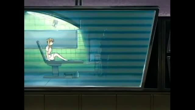 Blonde anime nurse sitting on exam chair in steamy JAV lesbian scene