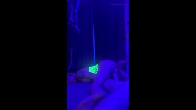 Zoey Portland in neon fishnets getting pounded doggystyle
