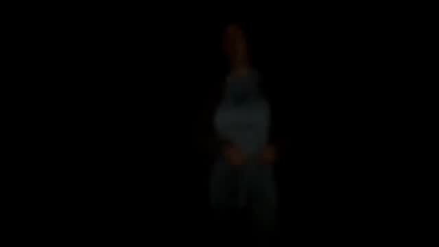 Redhead woman in hoodie pulls down jeans showing ass