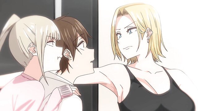 Chi Chi JAV: Blonde gal gropes shy brown-haired girl's tits intimately