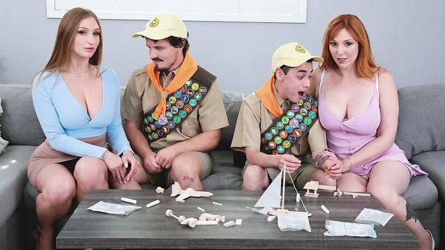 Lauren Phillips in Big Tits Mom Swap scout orgy with huge boobs
