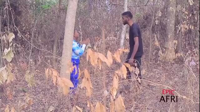 Black man and boy in forest confrontation, Village Visit adult scene thumbnail