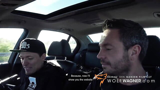 Wolf Wagner in car casting interview with SubLisa, hot German pornstar