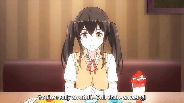 Anime girl in school uniform praises adult onii-chan with disgusted look, JAV thumbnail