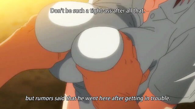 Akane hentai closeup on thick thighs and huge ass in tight pants