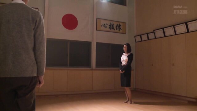 Saeko Matsushita in tight skirt blouse JAV school scene