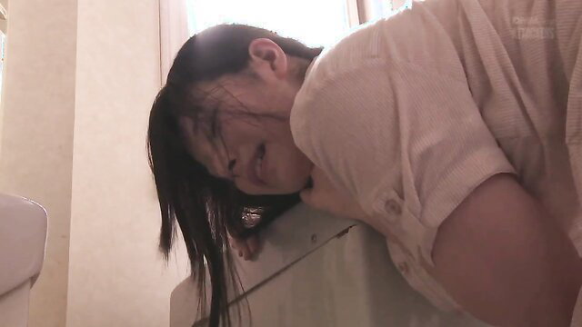 Uehara bent over fucked hard in front of husband, JAV ecstasy face