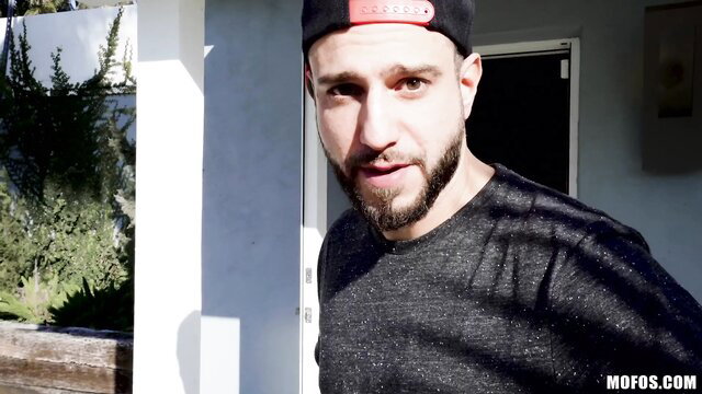 Handsome bearded Arab man in cap, outdoor adult thumbnail with Lena Paul