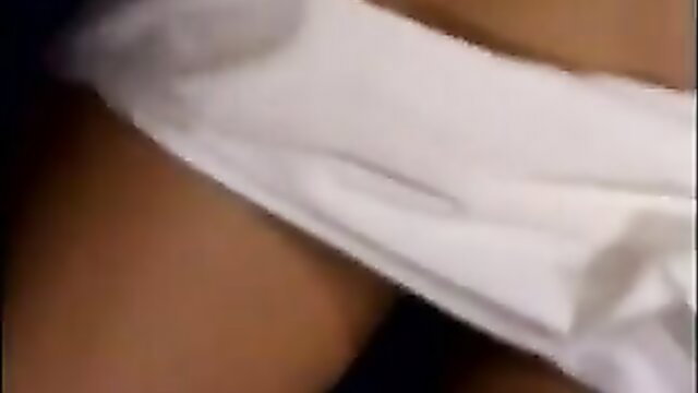 Jennifer Avalon closeup white slip pulled aside exposing pussy