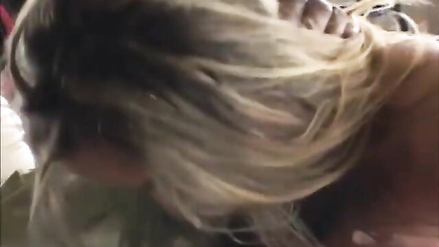 Envy blonde model closeup profile with tousled hair, adult video thumbnail