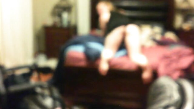 Samantha strips naked on bed, legs spread for your pleasure