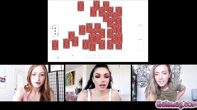 Three hot online friends finger pussies on cam closeup