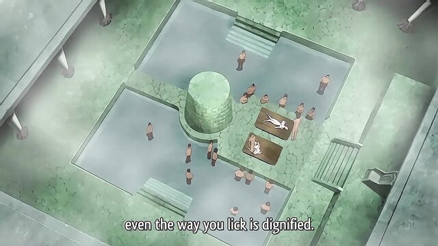 Kuroinu nuns gangbanged in misty bath by men, hentai orgy