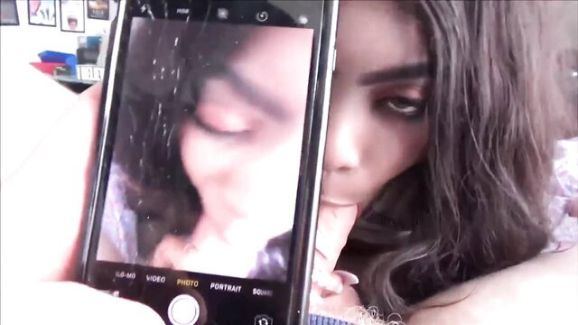 Jordy Love holds phone POV selfie closeup lips tease