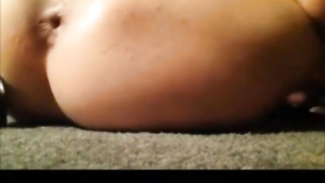 Thick ebony BBW solo anal toy play wrecking both holes