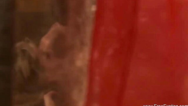 Exotic Indian beauty in red saree seduces passionately in erotic lovemaking