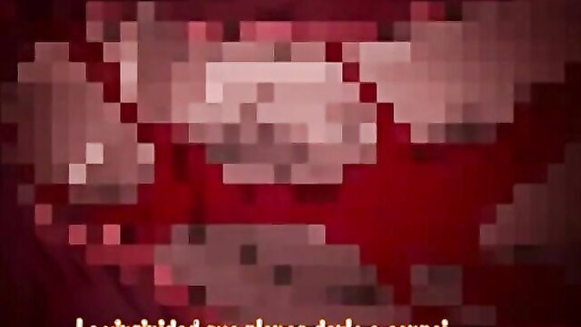 Abstract red hentai creature drawing with white pixelated curves