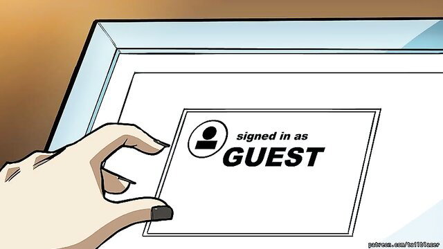 Hand gripping guest login frame in stylish frame, mysterious adult tease