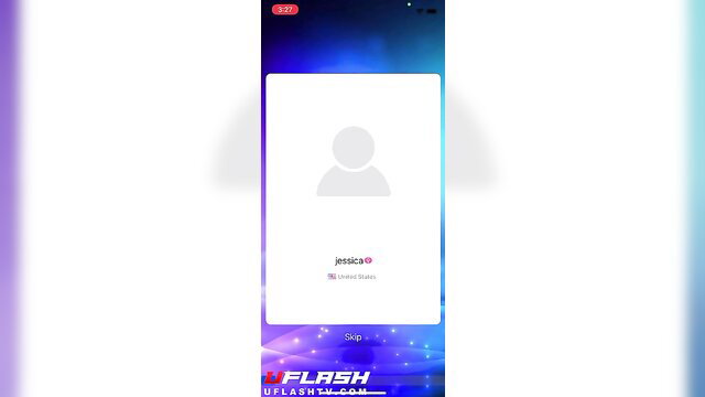 NFlash video chat app with blank profile Jessica USA teen cock flash