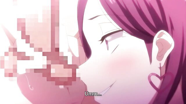 Pink-haired anime hentai girl blushing close-up, censored eyes and lips