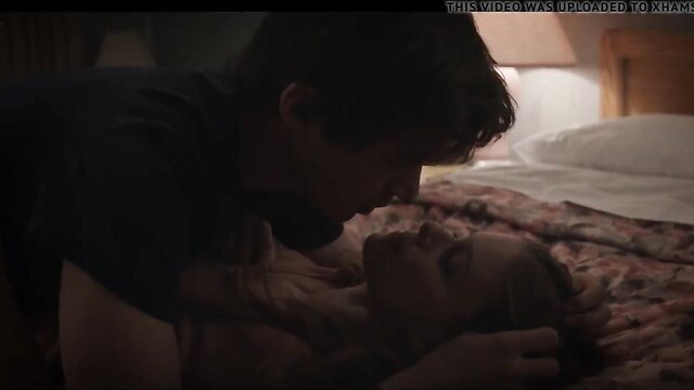 Kate Mara intimate bedroom kiss in A Teacher s1e06