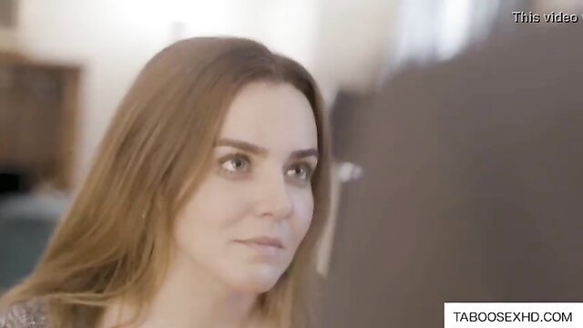 Big ass MILF with brown hair looks seductive before blowjob and doggy fuck