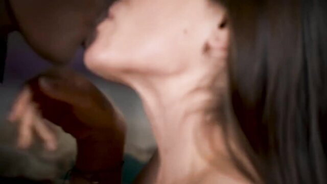 Innocent girl neck kissed seduced by cult leader in hot ebony porn