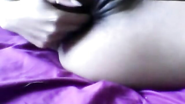 Indian girlfriend fingers tight ass on purple sheets