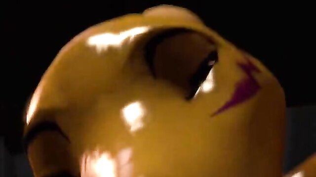 Renamon SFM animation thumbnail with a yellow character