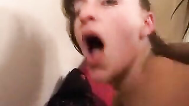 Hotwife screaming in ecstasy during intense gangbang in strangers home