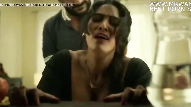 Hot Indian bhabhi aunty in ecstasy as man grips from behind