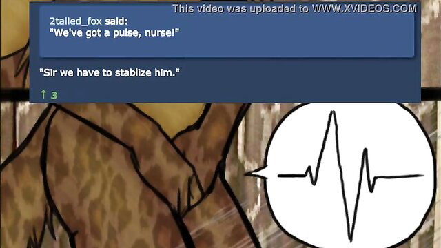 Anthro fox yiff porn: 'We've got a pulse, nurse!' vital signs check