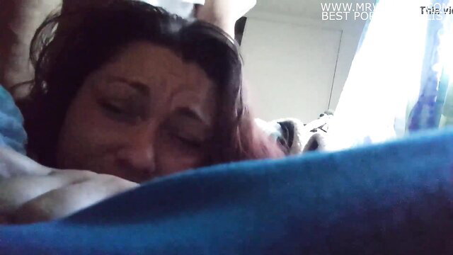 Amanda Jones submissive face down tits out in bed, POV closeup