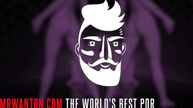 Monton.com purple silhouette bearded man with wild hair, world's best porn logo
