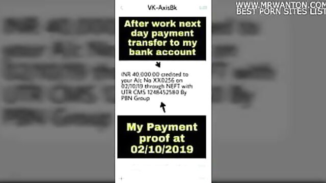 Indian boyfriend fucks best friend after work, NEFT payment proof
