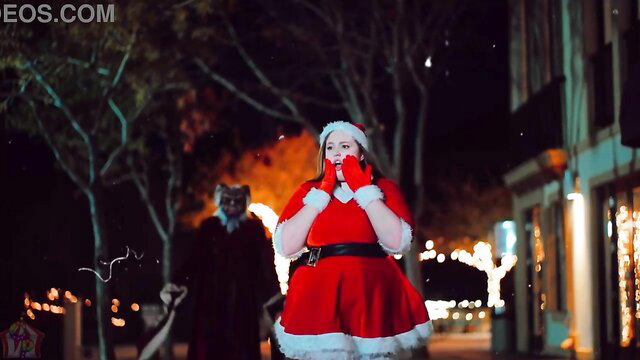 Mia Dior as sexy Santa with Krampus in A Whoreful Christmas